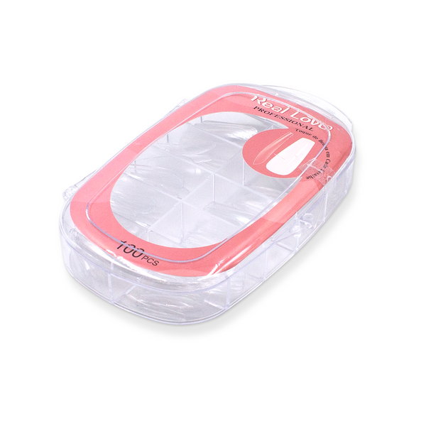 Box Postiça Realista Transparente 100 peças- Real Love