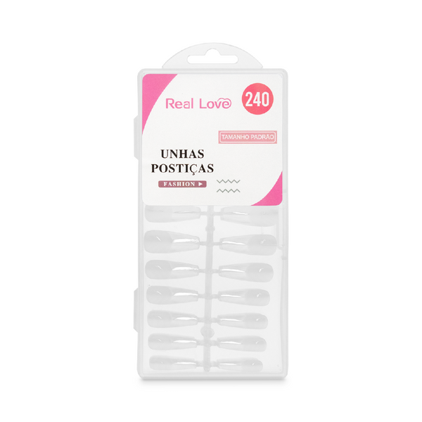 Tips Soft Gel Transparente 240 Pçs + Cola em Gel Tips Soft Gel - Real Love