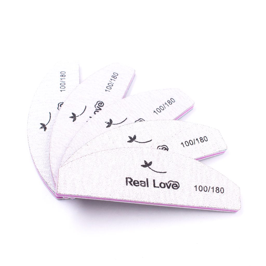 Lixa Boomerang 100/180 Unha Porcelana Acrygel Fibra Mini Real Love