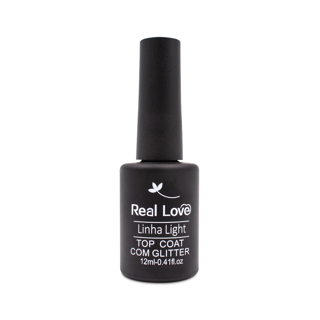 Top Coat Com Glitter Para Unhas Linha Light 12ML -  Real Love