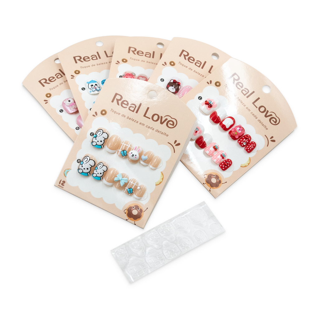 Unhas Postiças Decoradas e Desenhadas - Real Love