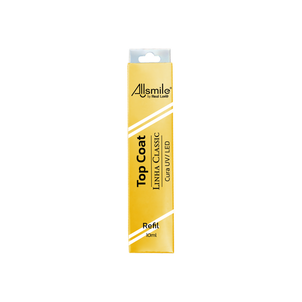 Refil Top Coat - Linha Classic 10ml - Real Love by AllSmile