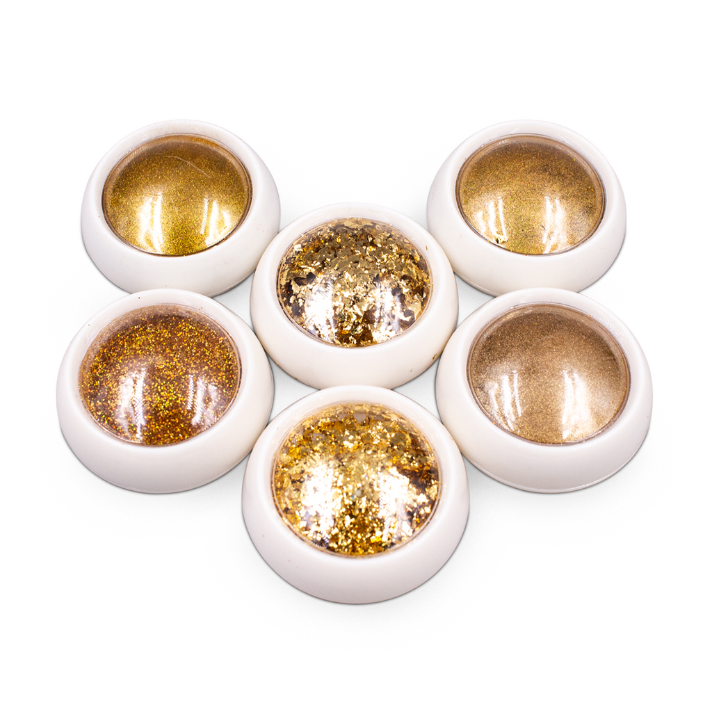 Kit 6 Potinhos Dourado Diversos Modelos - Real Love