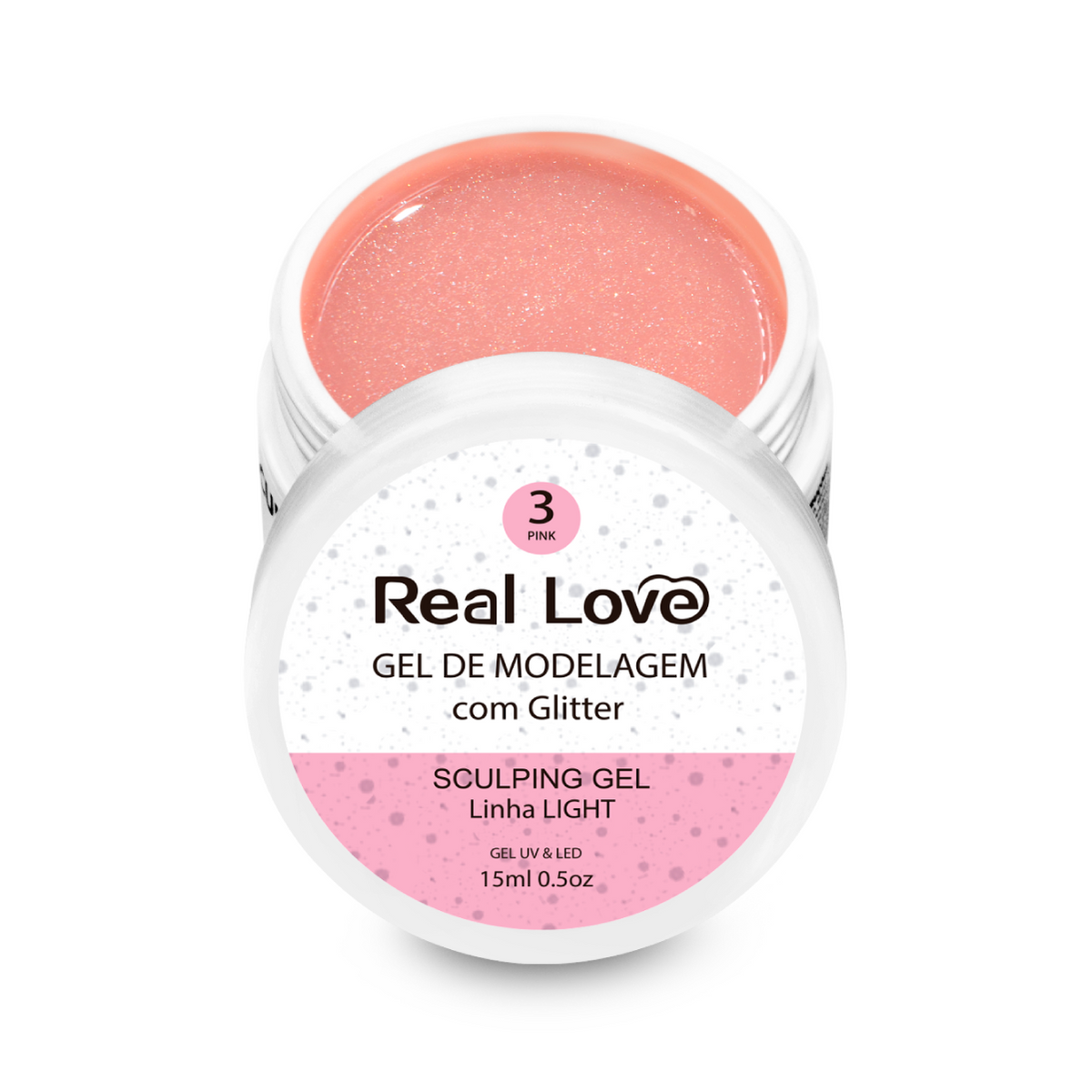 Gel Construtor com Glitter 15ml