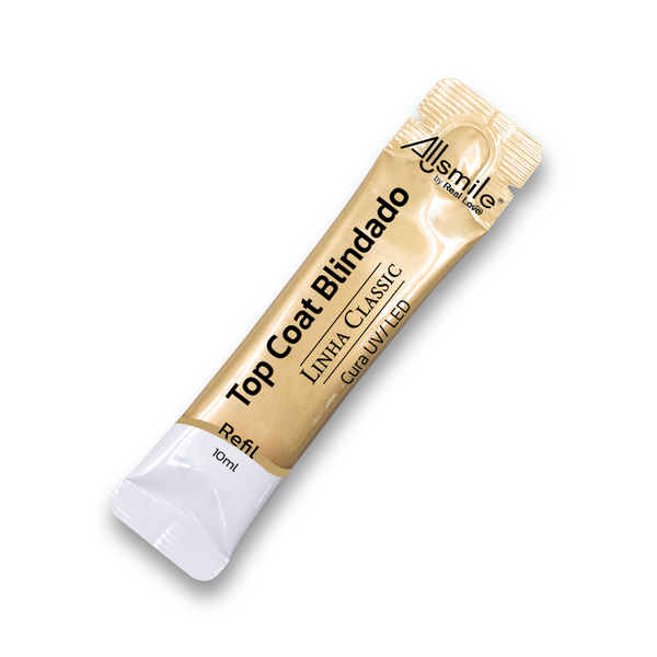 Refil Top Coat Blindado 10ml - Linha Classic - AllSmile by Real Love