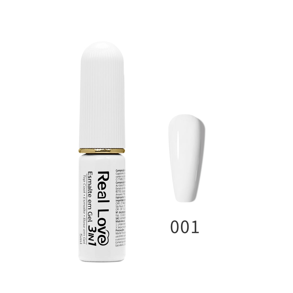 Esmalte em Gel 3in1 - Base, Esmalte e Top Coat 5ml