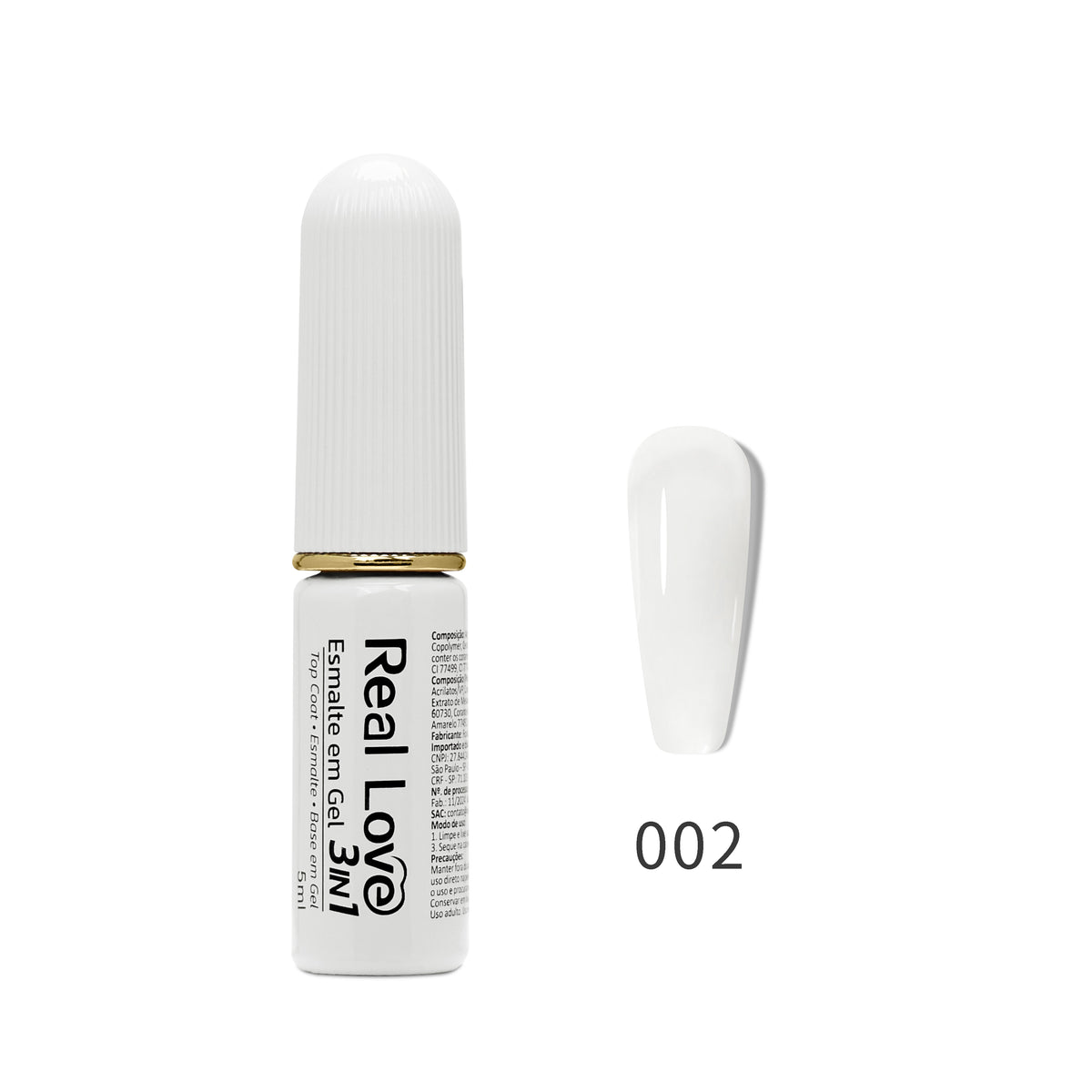 Esmalte em Gel 3in1 - Base, Esmalte e Top Coat 5ml