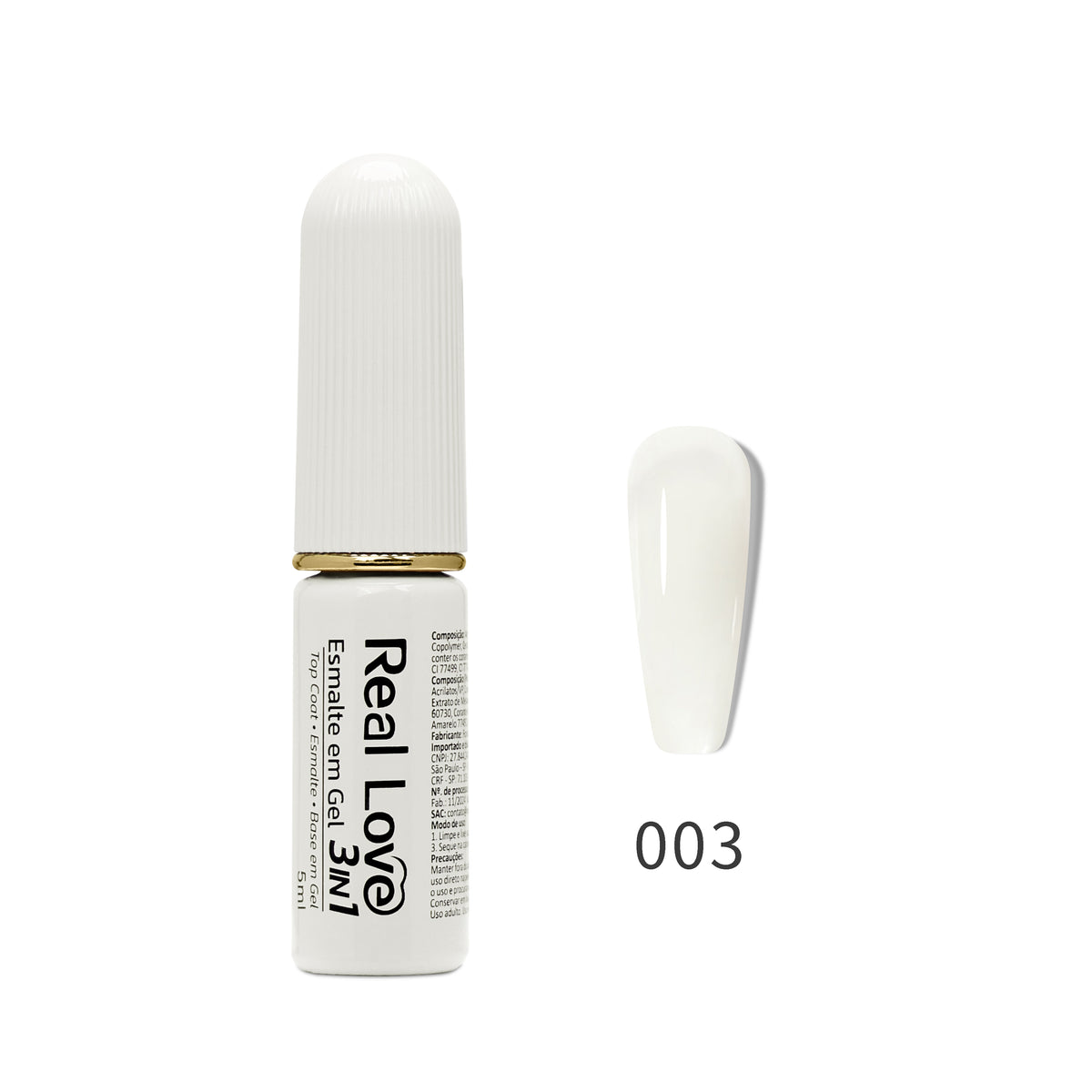Esmalte em Gel 3in1 - Base, Esmalte e Top Coat 5ml
