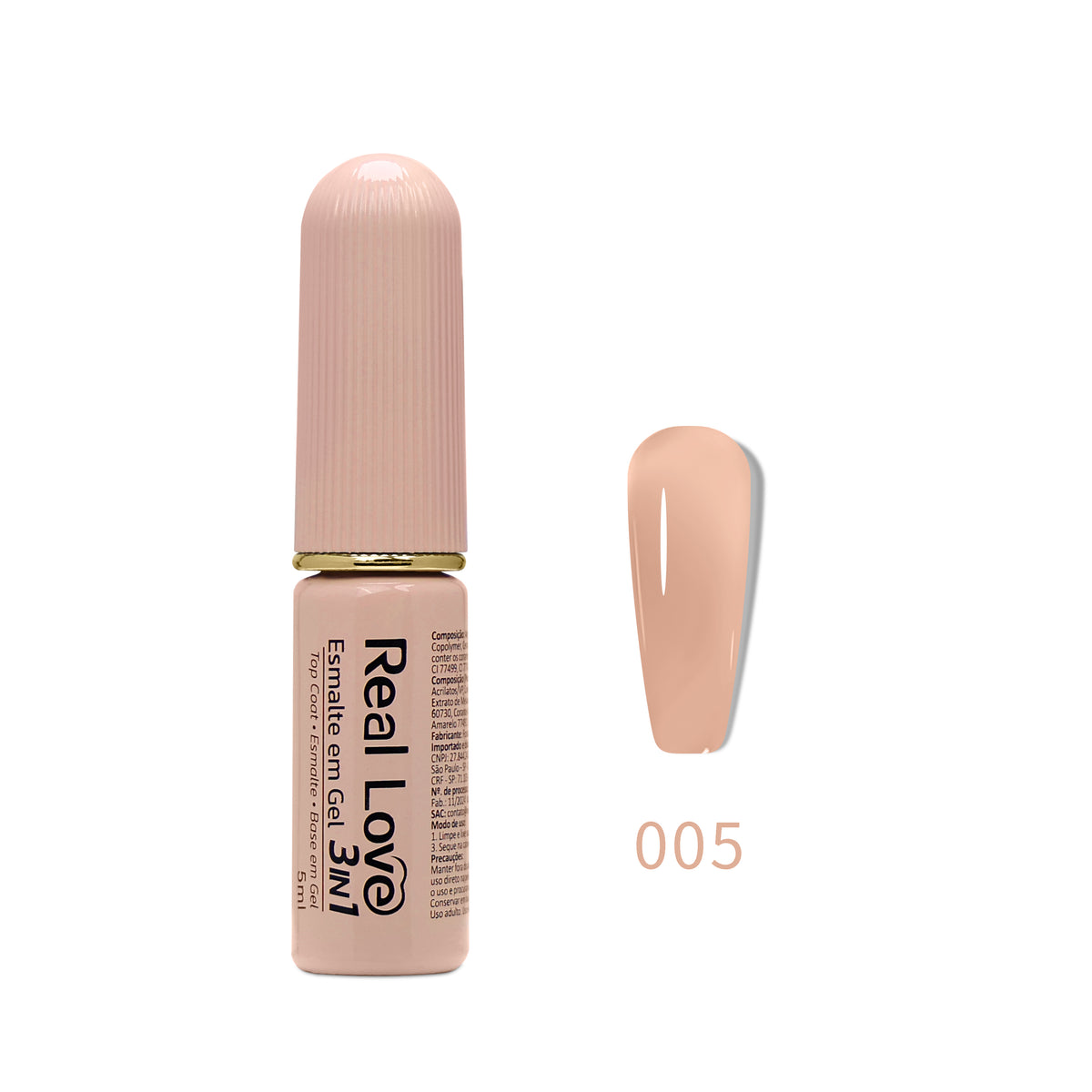 Esmalte em Gel 3in1 - Base, Esmalte e Top Coat 5ml