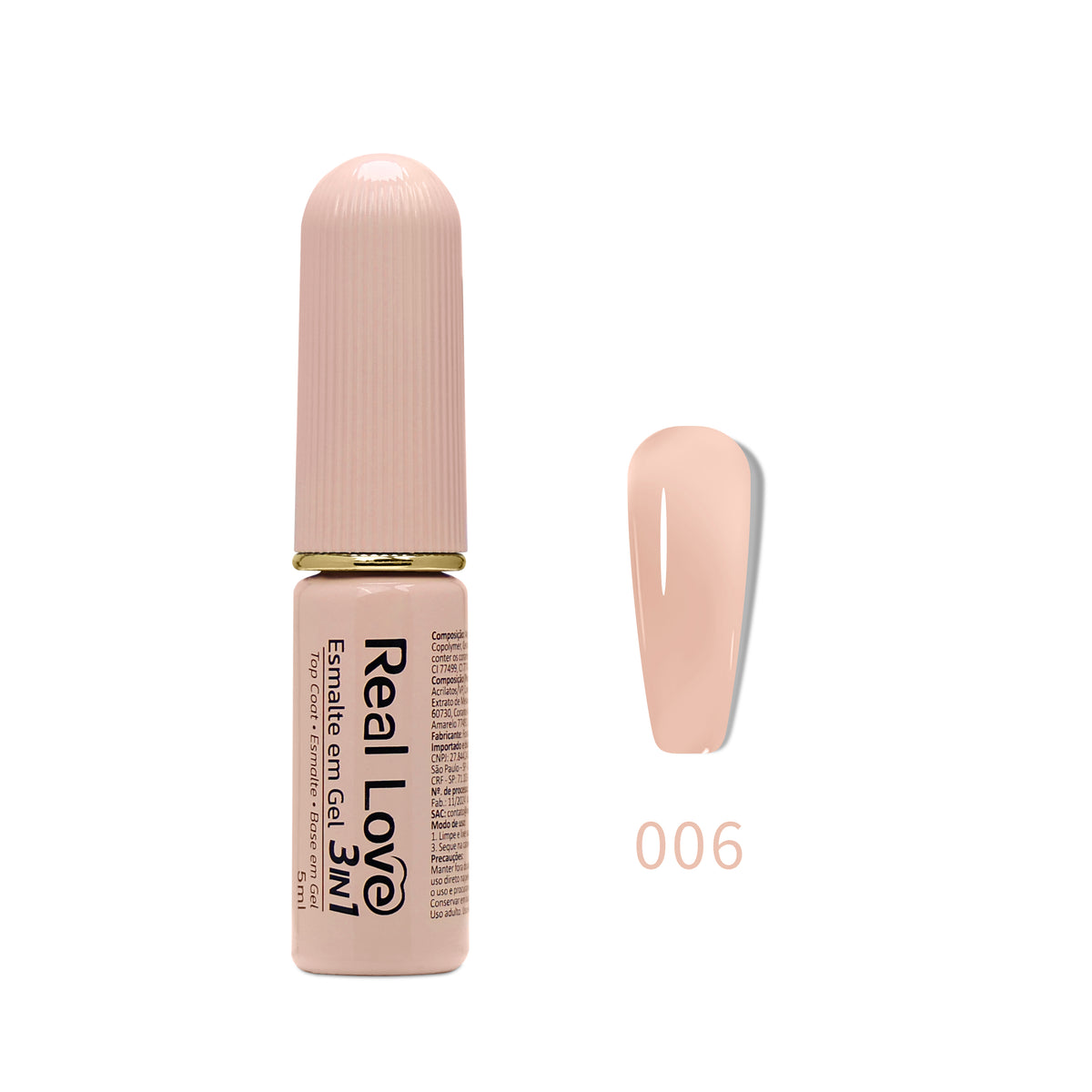 Esmalte em Gel 3in1 - Base, Esmalte e Top Coat 5ml