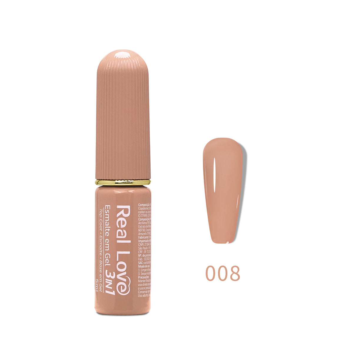 Esmalte em Gel 3in1 - Base, Esmalte e Top Coat 5ml