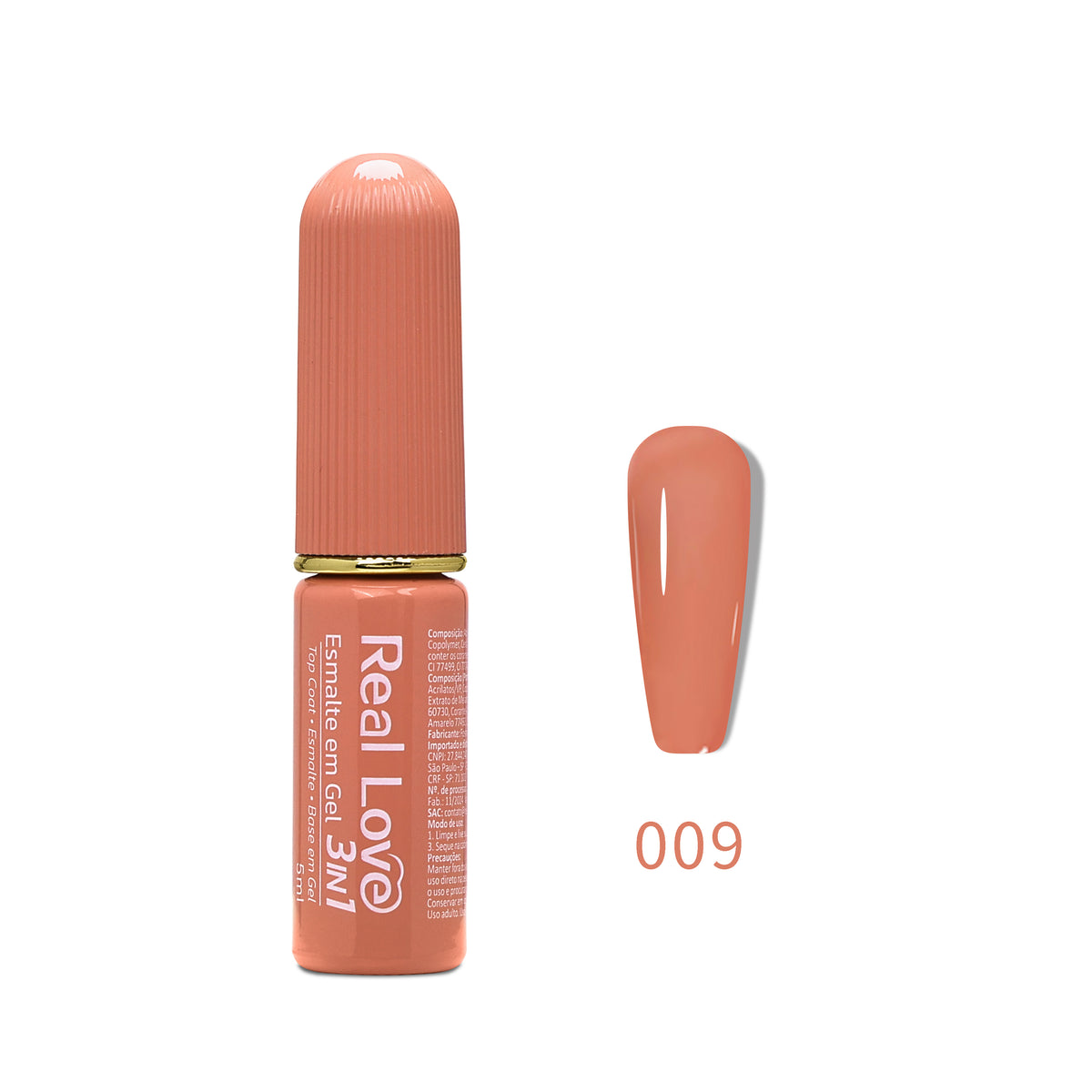 Esmalte em Gel 3in1 - Base, Esmalte e Top Coat 5ml