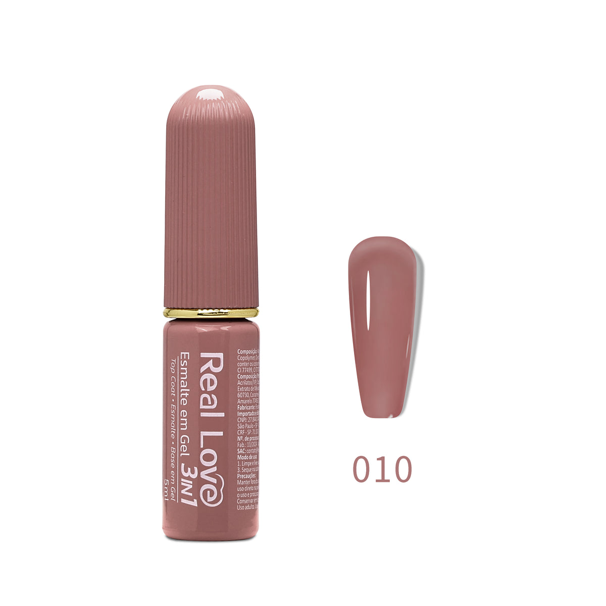 Esmalte em Gel 3in1 - Base, Esmalte e Top Coat 5ml