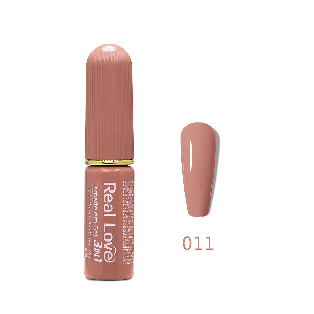 Esmalte em Gel 3in1 - Base, Esmalte e Top Coat 5ml
