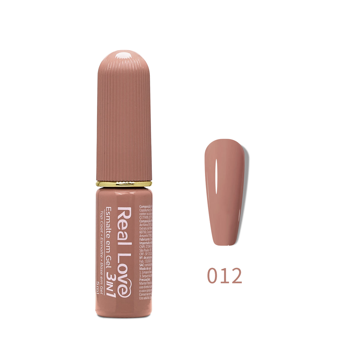 Esmalte em Gel 3in1 - Base, Esmalte e Top Coat 5ml