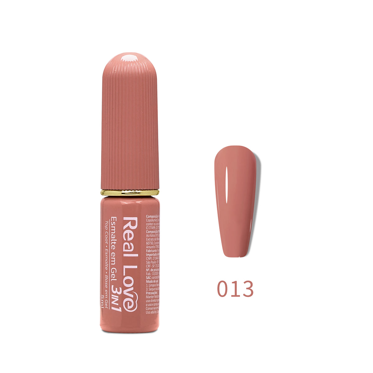 Esmalte em Gel 3in1 - Base, Esmalte e Top Coat 5ml