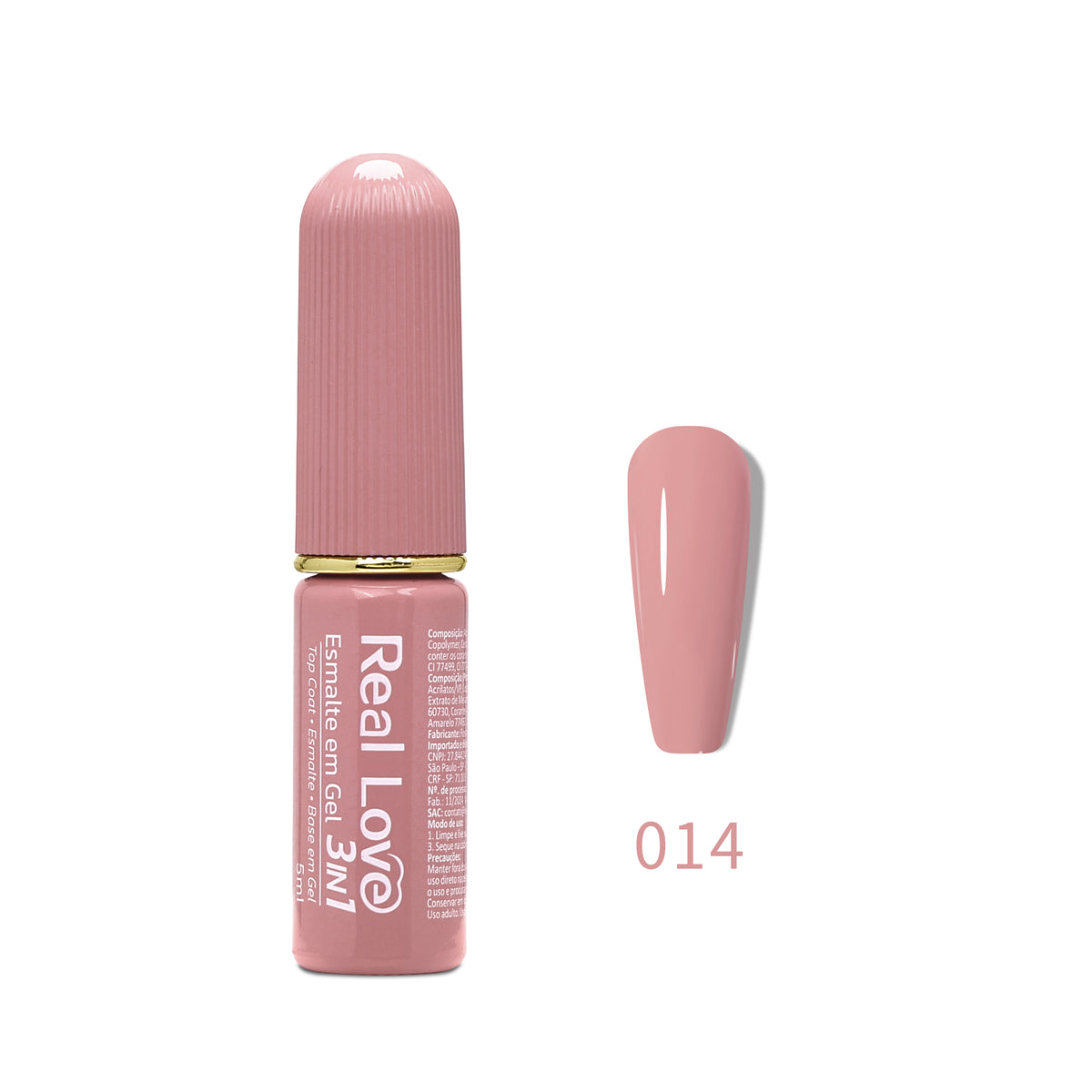 Esmalte em Gel 3in1 - Base, Esmalte e Top Coat 5ml