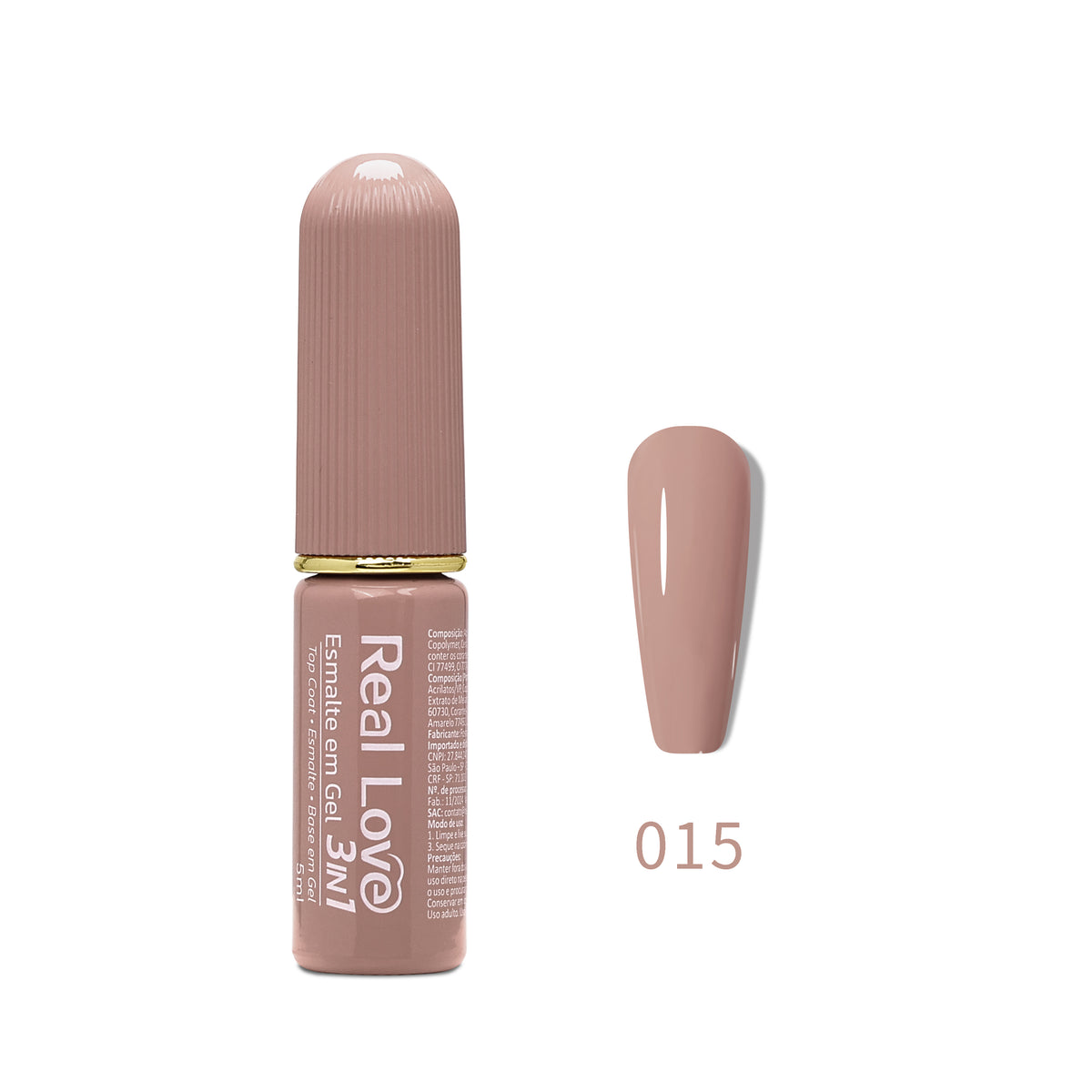 Esmalte em Gel 3in1 - Base, Esmalte e Top Coat 5ml