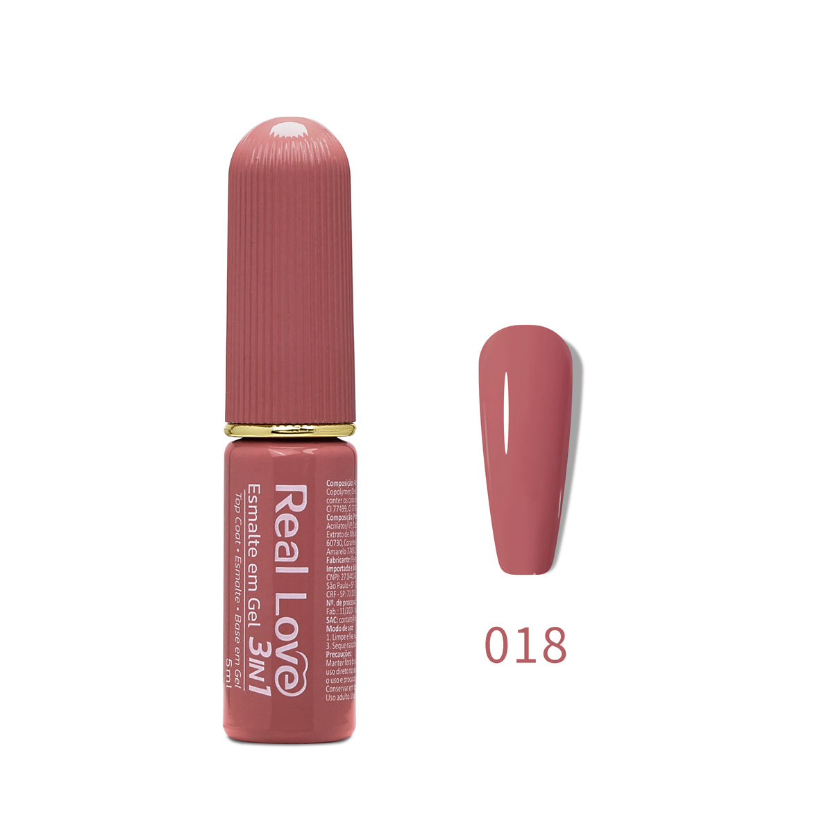 Esmalte em Gel 3in1 - Base, Esmalte e Top Coat 5ml