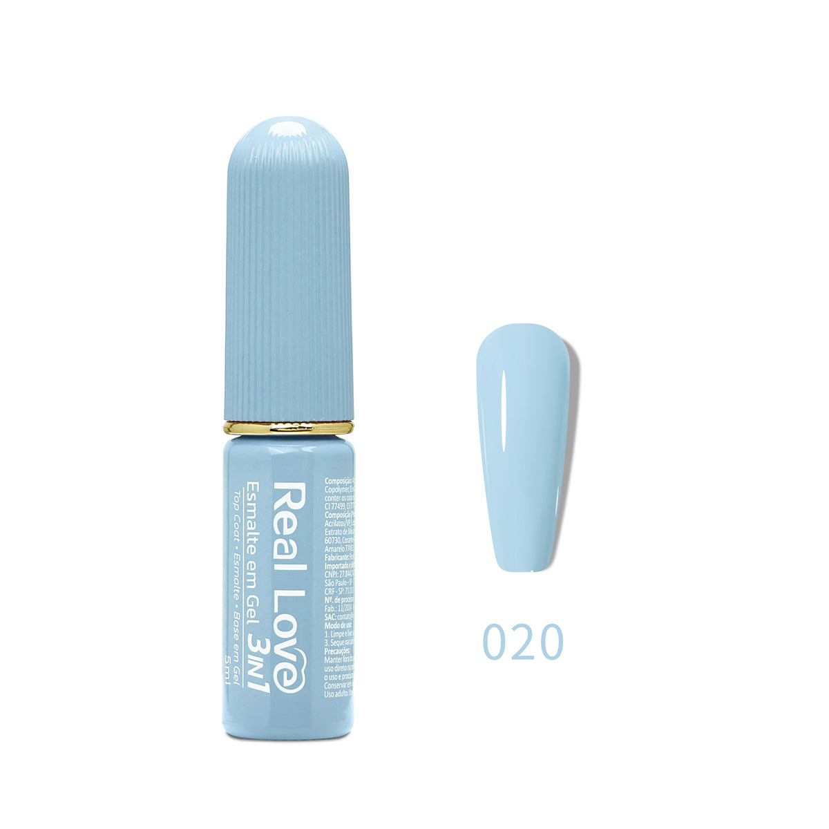 Esmalte em Gel 3in1 - Base, Esmalte e Top Coat 5ml