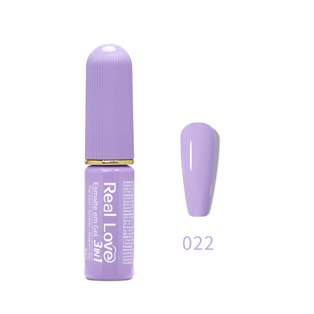 Esmalte em Gel 3in1 - Base, Esmalte e Top Coat 5ml