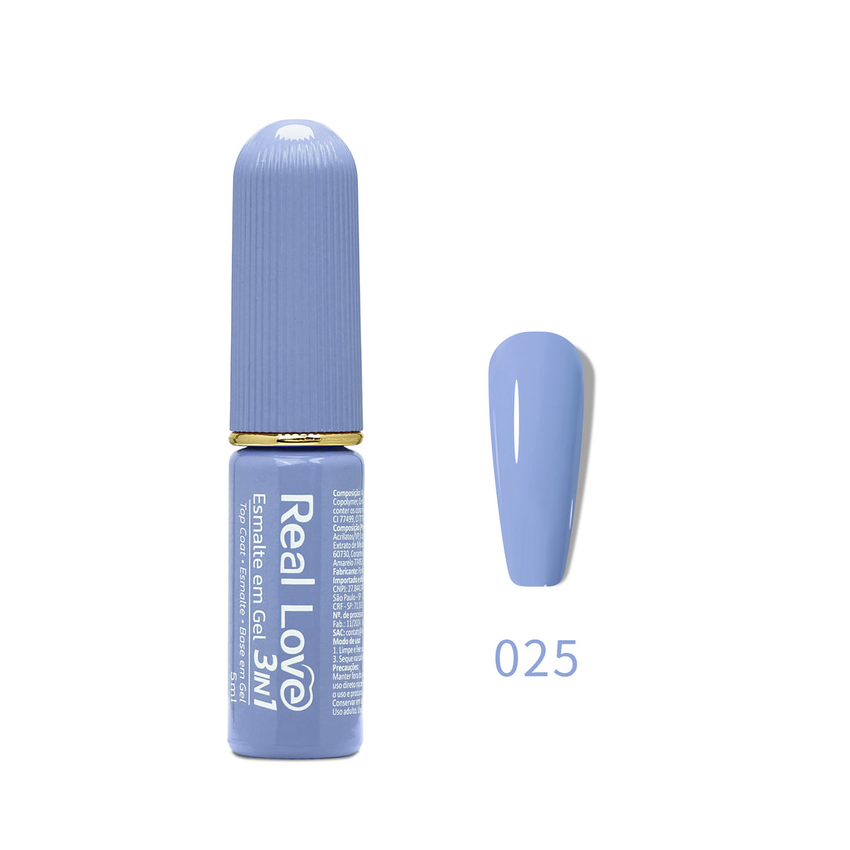 Esmalte em Gel 3in1 - Base, Esmalte e Top Coat 5ml
