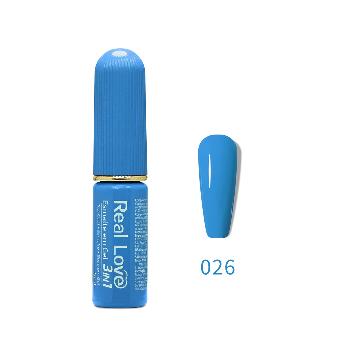 Esmalte em Gel 3in1 - Base, Esmalte e Top Coat 5ml