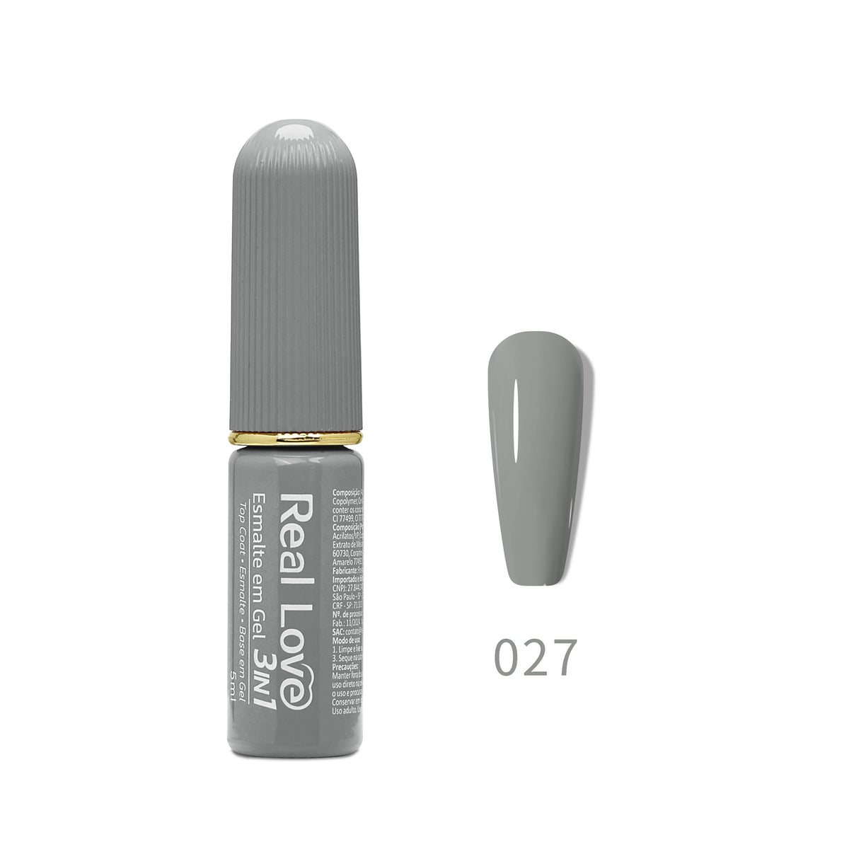 Esmalte em Gel 3in1 - Base, Esmalte e Top Coat 5ml
