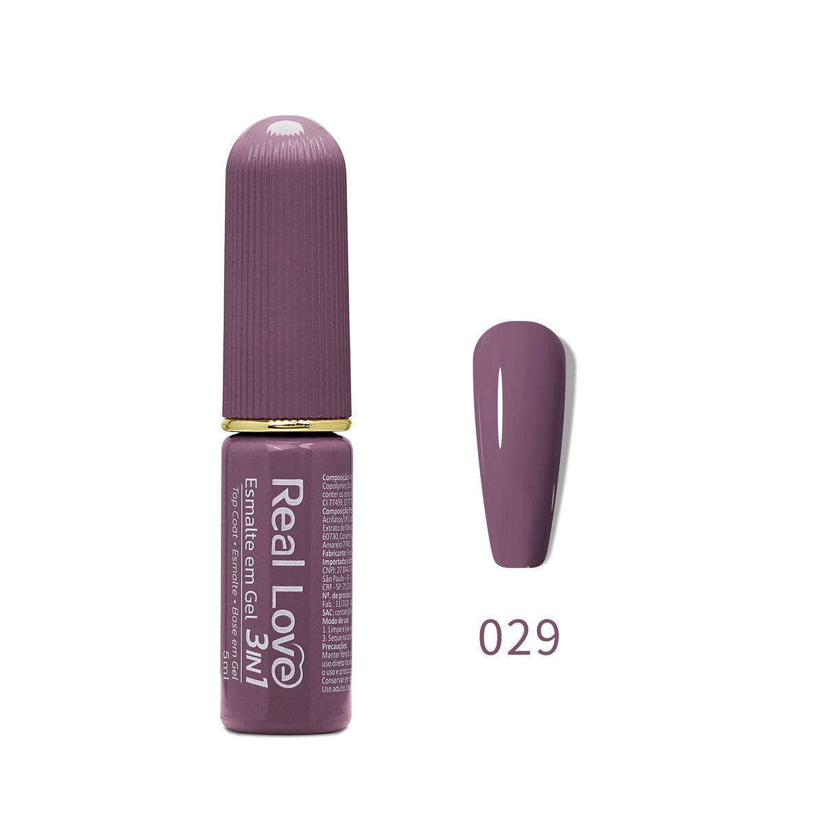 Esmalte em Gel 3in1 - Base, Esmalte e Top Coat 5ml