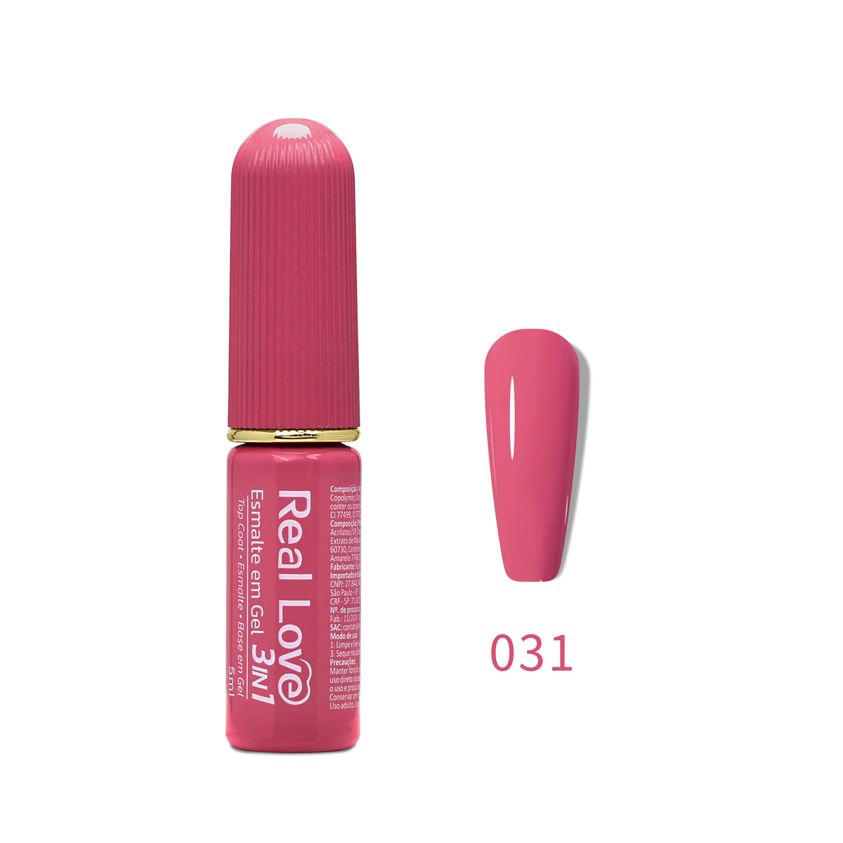 Esmalte em Gel 3in1 - Base, Esmalte e Top Coat 5ml