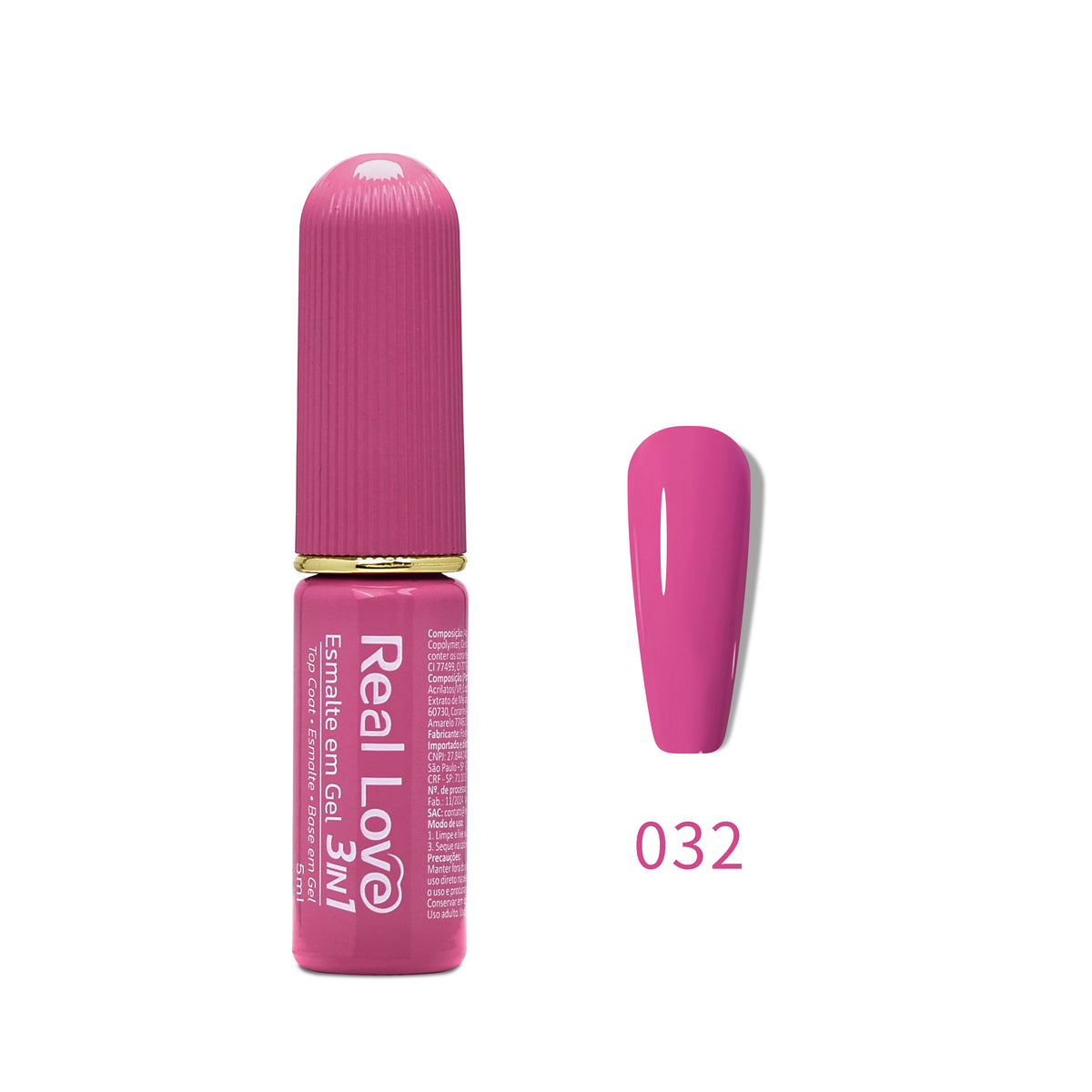 Esmalte em Gel 3in1 - Base, Esmalte e Top Coat 5ml