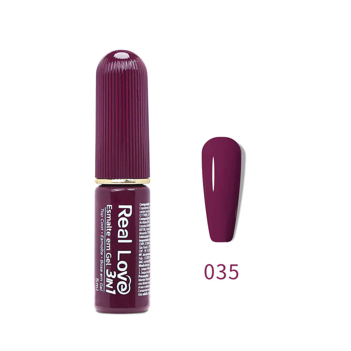 Esmalte em Gel 3in1 - Base, Esmalte e Top Coat 5ml