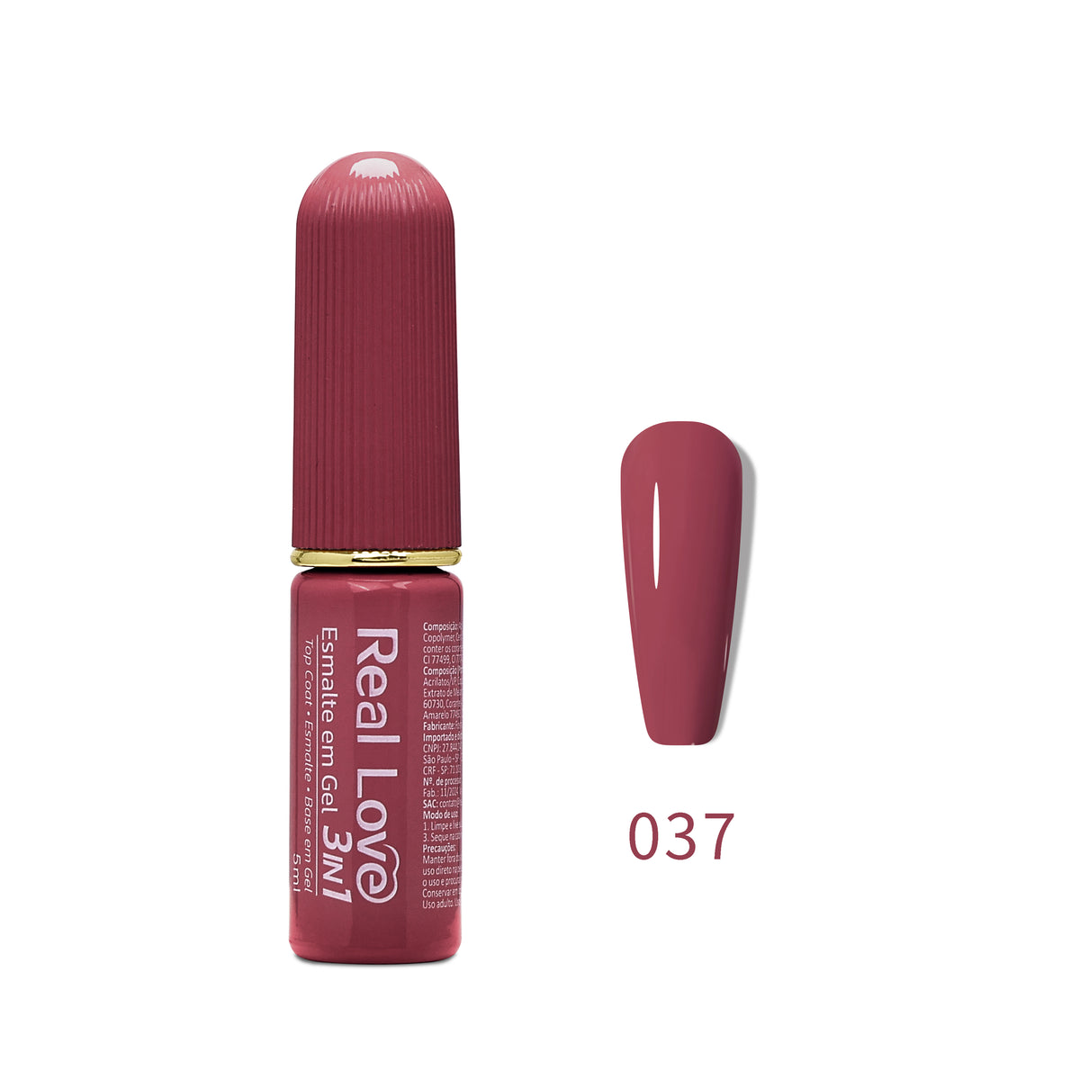 Esmalte em Gel 3in1 - Base, Esmalte e Top Coat 5ml