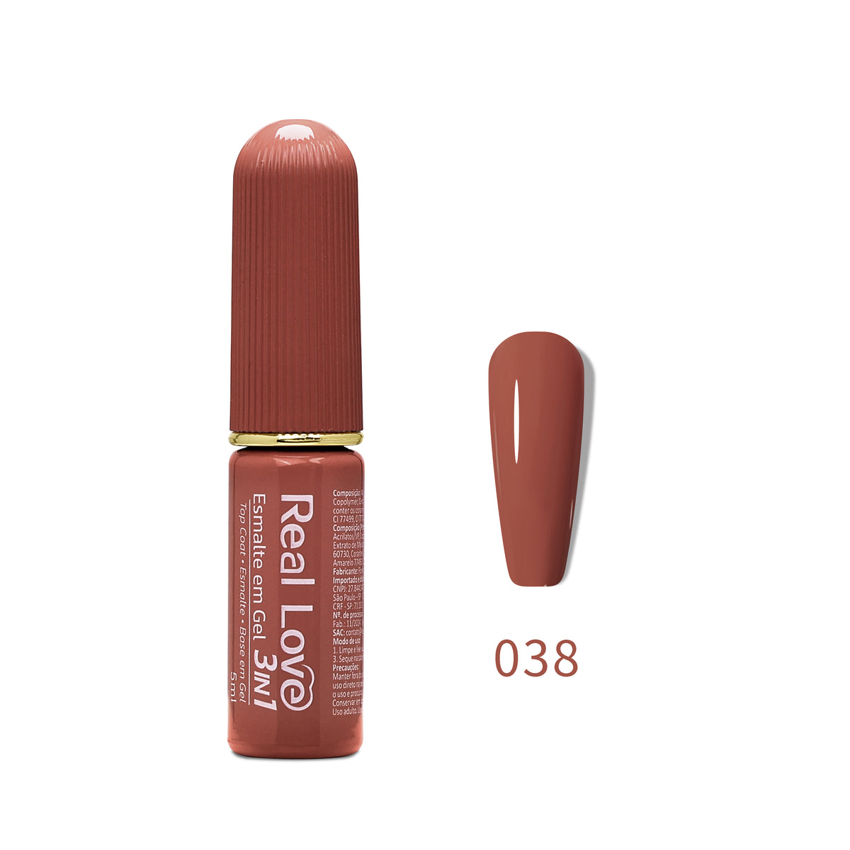 Esmalte em Gel 3in1 - Base, Esmalte e Top Coat 5ml