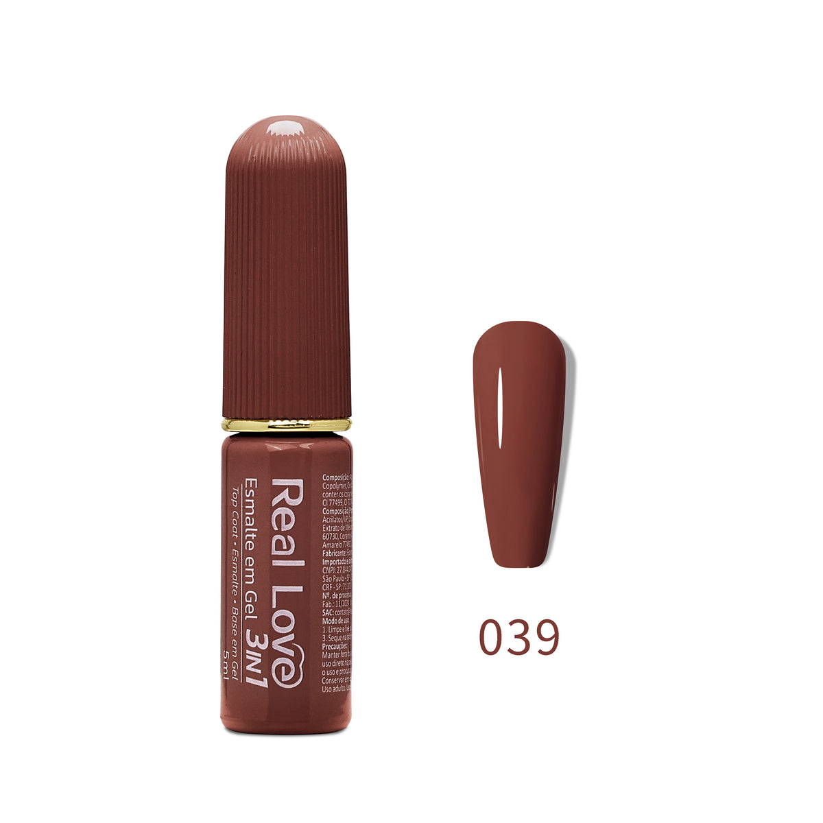 Esmalte em Gel 3in1 - Base, Esmalte e Top Coat 5ml