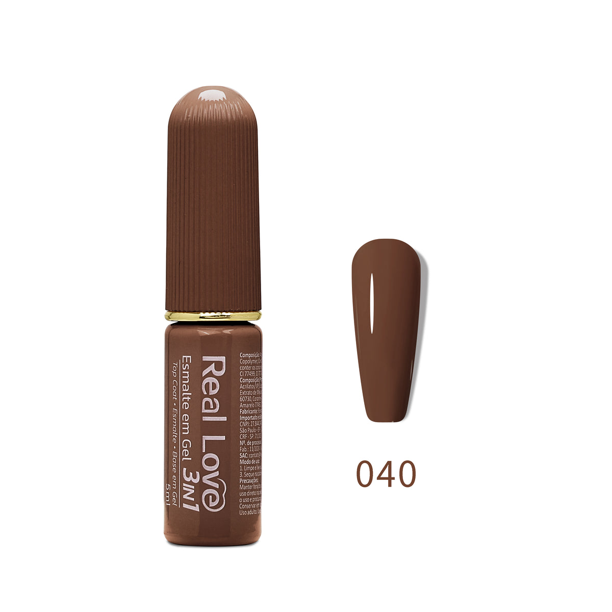 Esmalte em Gel 3in1 - Base, Esmalte e Top Coat 5ml