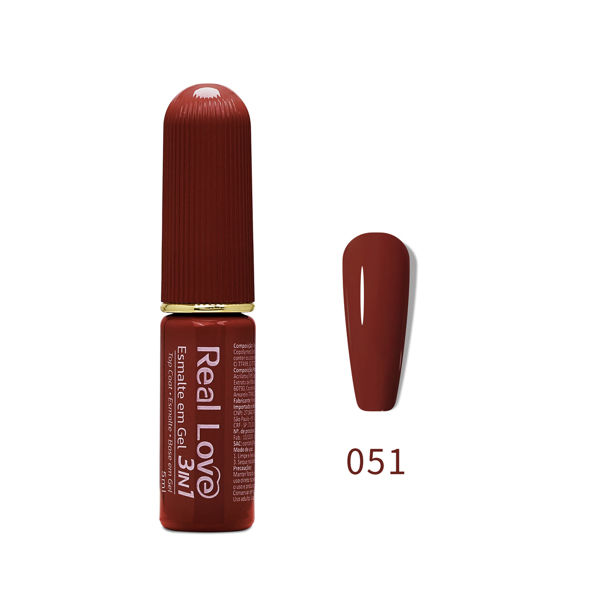 Esmalte em Gel 3in1 - Base, Esmalte e Top Coat 5ml
