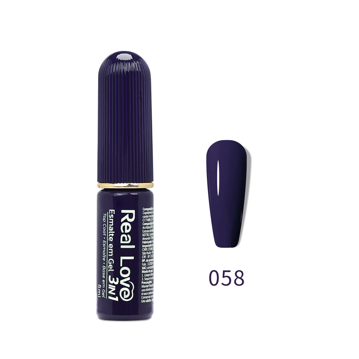 Esmalte em Gel 3in1 - Base, Esmalte e Top Coat 5ml