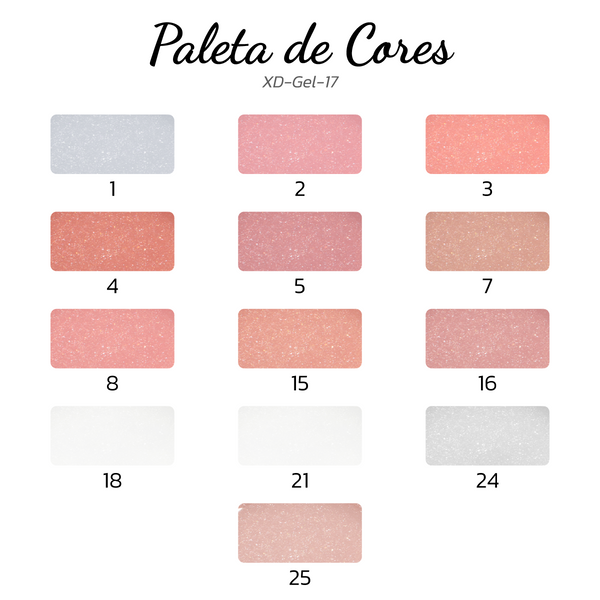 Gel de Alongamento com Glitter para Unhas - Linha Light - 15ml - Real Love