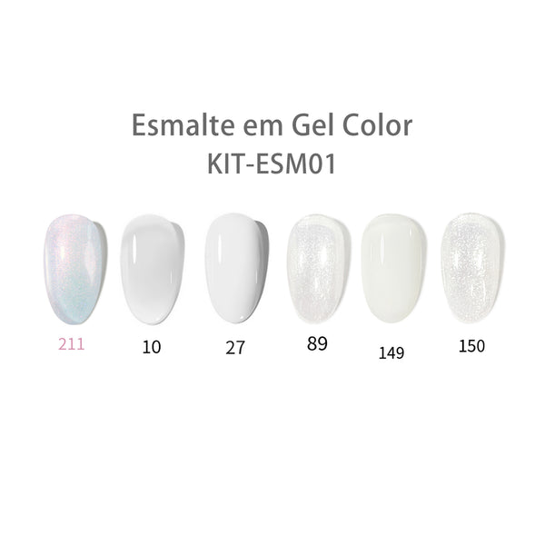 Kit 12 Esmaltes em Gel Classic 8ml