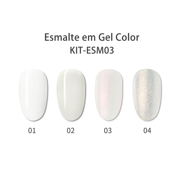 Esmalte em Gel Tons de Branco 10ml