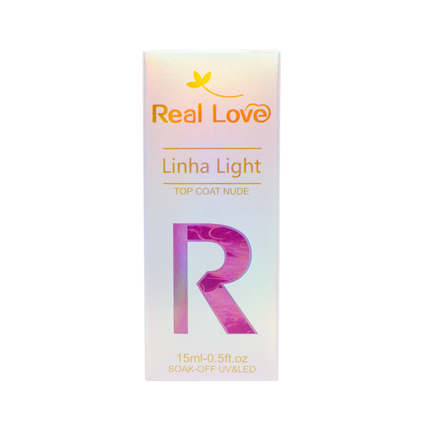 Top Coat em Cores Para Unhas Em Gel Uv/Led 15ml- Real Love