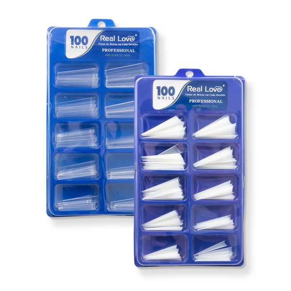 Tips Curvatura C Transparente/Natural para Alongamento -  Real Love