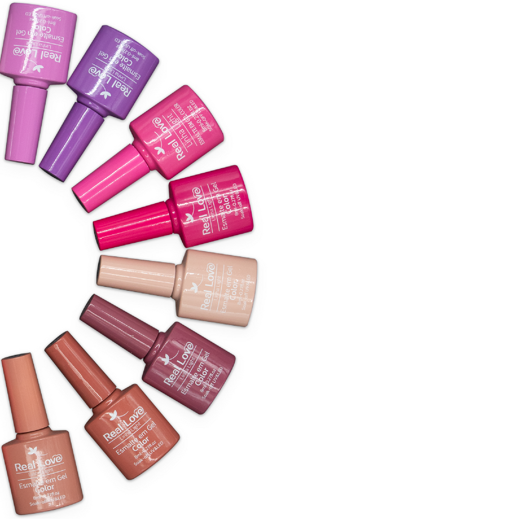 Kit Esmalte Em Gel Sortidos 16 Unidades - Linha Light 8ml - Real Love