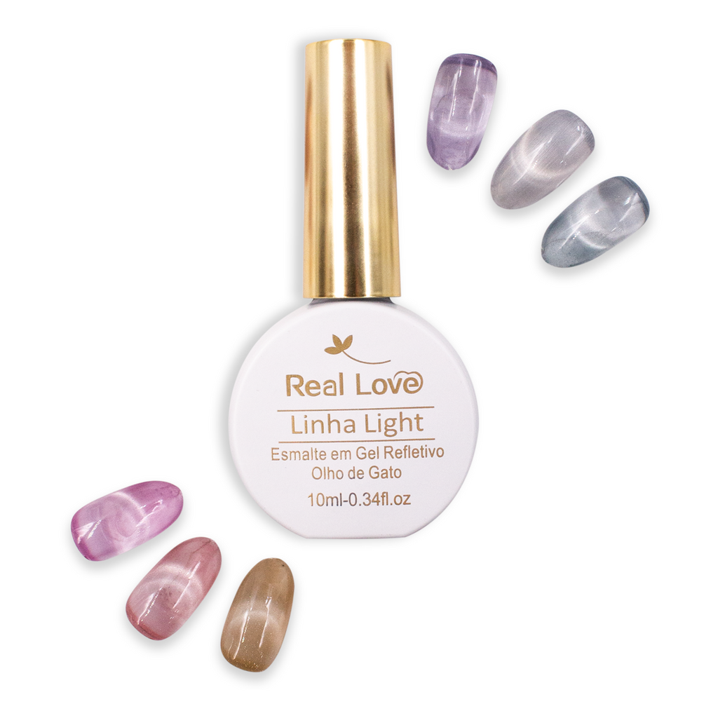 Esmalte em Gel Refletivo Glitter Olho de Gato 10ml - Real Love