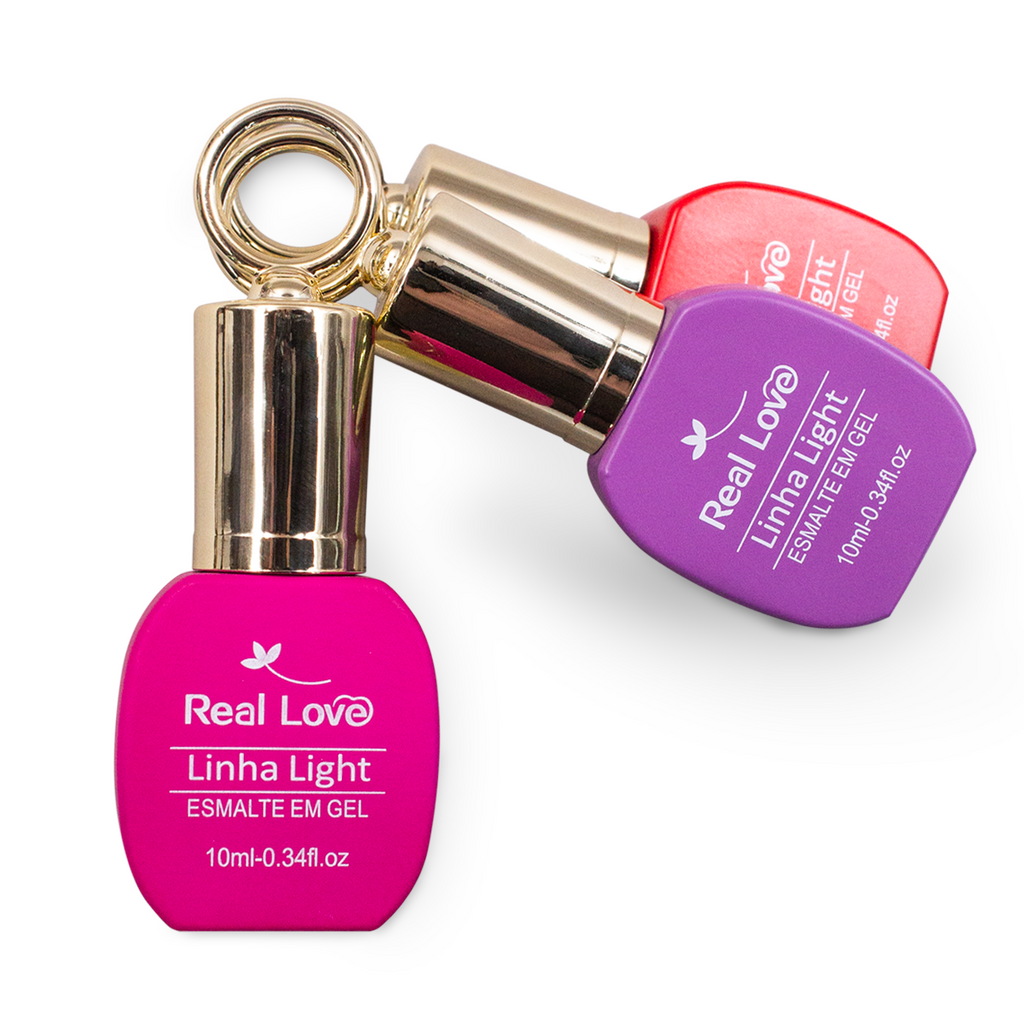 Esmalte em Gel com Tampa Chaveiro Linha Light 10ml  - Real Love