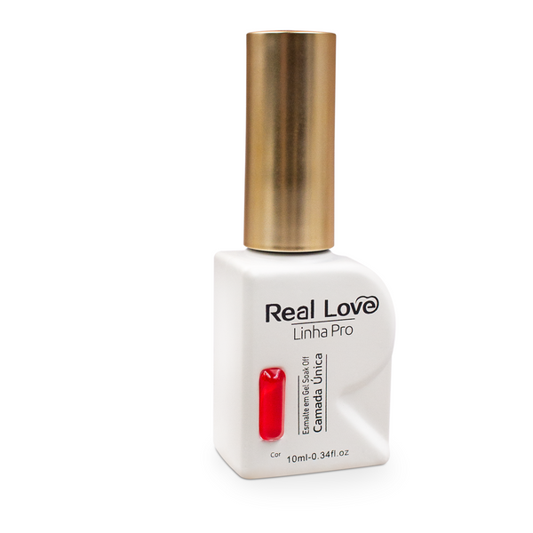 Esmalte em Gel Soak-Off Camada Única Linha Pro 10ml - Real Love