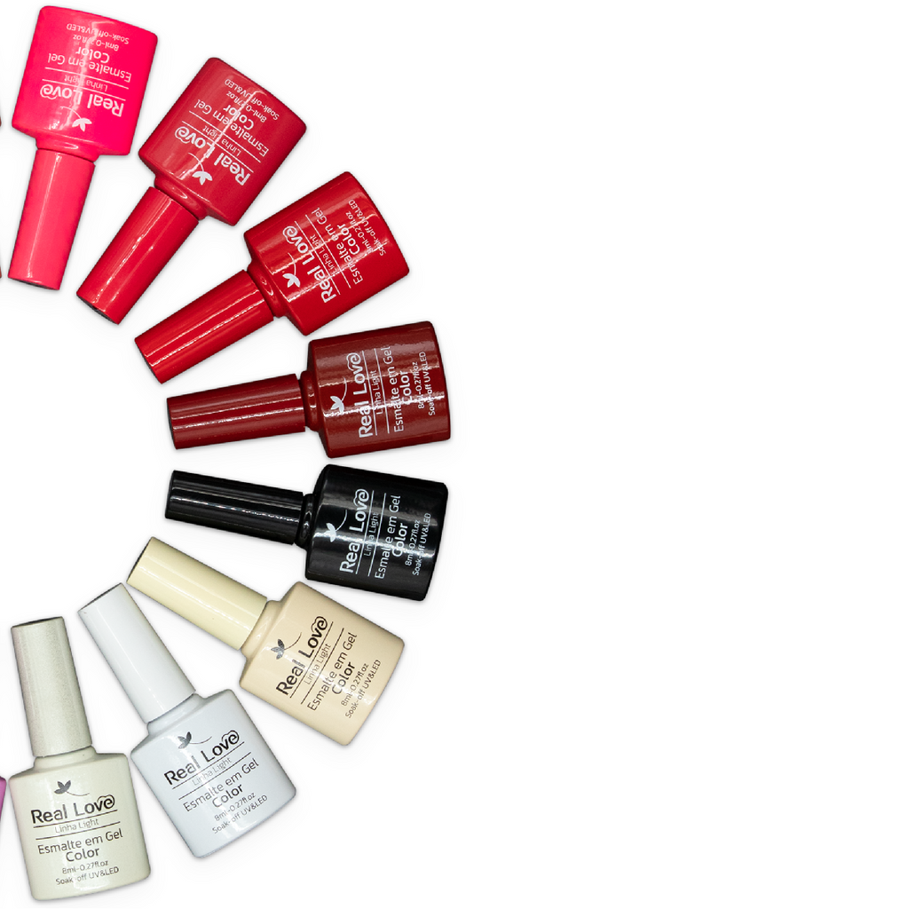 Kit 16 Esmaltes em Gel Cores Sortidas Light 8ml – Real Love Brasil