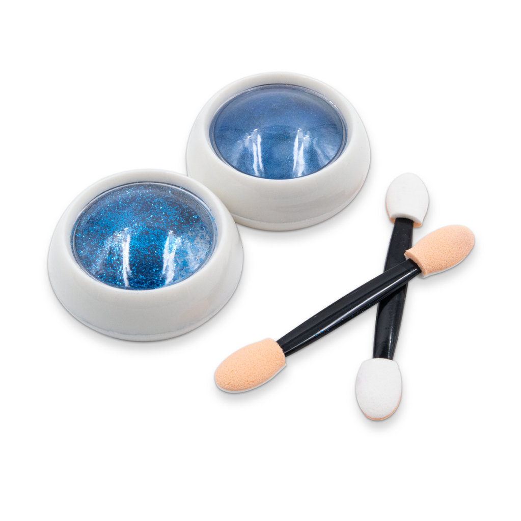 Kit Potinhos Pó Cromado + Glitter Cores Sortidas  2pçs - Real Love