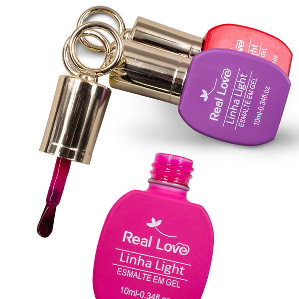 Esmalte em Gel com Tampa Chaveiro Linha Light 10ml  - Real Love